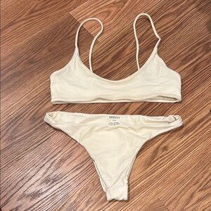 MIKOH Women's Cream Bikini Set